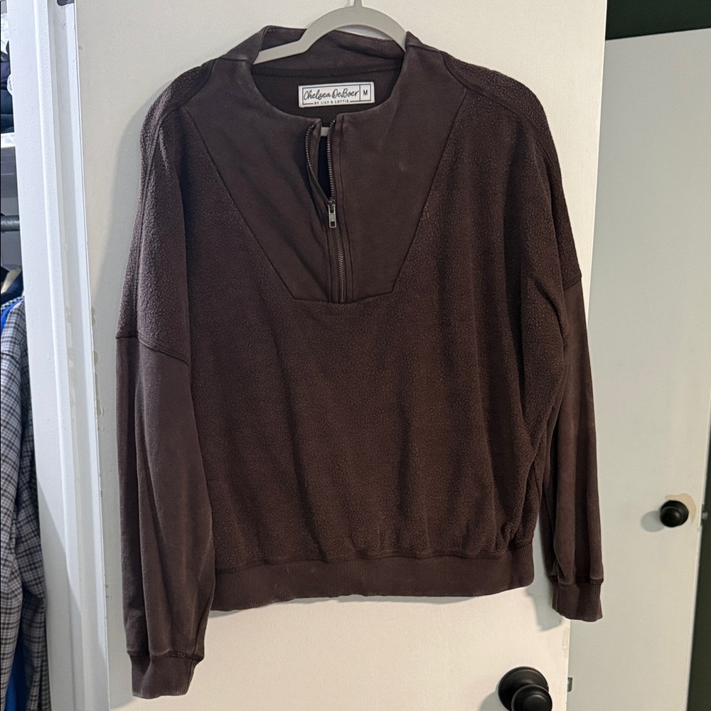Brown Quarter Zip